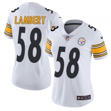 Women's Nike Pittsburgh Steelers #58 Jack Lambert White Vapor Untouchable Limited Player NFL Jersey