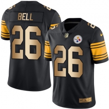 Men's Nike Pittsburgh Steelers #26 Le'Veon Bell Limited Black/Gold Rush NFL Jersey