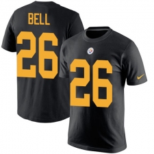 Nike Pittsburgh Steelers #26 Le'Veon Bell Black Rush Pride Name & Number T-Shirt