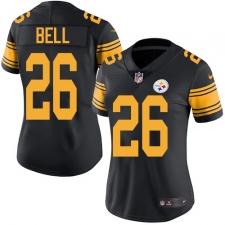 Women's Nike Pittsburgh Steelers #26 Le'Veon Bell Elite Black Rush Vapor Untouchable NFL Jersey