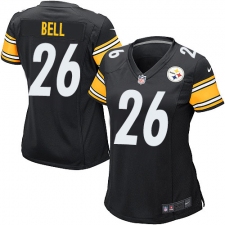 Women's Nike Pittsburgh Steelers #26 Le'Veon Bell Game Black Team Color NFL Jersey