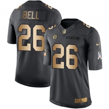 Youth Nike Pittsburgh Steelers #26 Le'Veon Bell Limited Black/Gold Salute to Service NFL Jersey