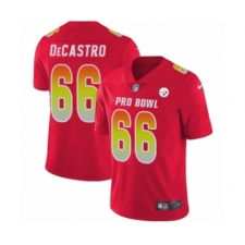 Men's Nike Pittsburgh Steelers #66 David DeCastro Limited Red AFC 2019 Pro Bowl NFL Jersey