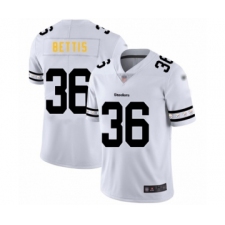 Men's Pittsburgh Steelers #36 Jerome Bettis White Team Logo Fashion Limited Player Football Jersey