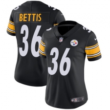 Women's Nike Pittsburgh Steelers #36 Jerome Bettis Black Team Color Vapor Untouchable Limited Player NFL Jersey