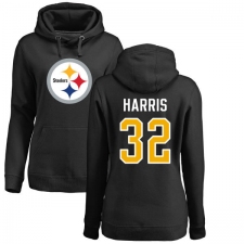 NFL Women's Nike Pittsburgh Steelers #32 Franco Harris Black Name & Number Logo Pullover Hoodie