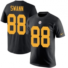 Nike Pittsburgh Steelers #88 Lynn Swann Black Rush Pride Name & Number T-Shirt