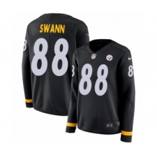 Women's Nike Pittsburgh Steelers #88 Lynn Swann Limited Black Therma Long Sleeve NFL Jersey