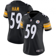 Women's Nike Pittsburgh Steelers #59 Jack Ham Black Team Color Vapor Untouchable Limited Player NFL Jersey