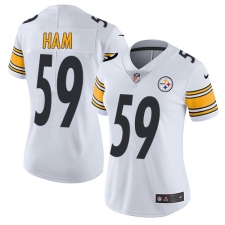 Women's Nike Pittsburgh Steelers #59 Jack Ham White Vapor Untouchable Limited Player NFL Jersey