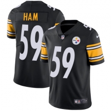 Youth Nike Pittsburgh Steelers #59 Jack Ham Black Team Color Vapor Untouchable Limited Player NFL Jersey