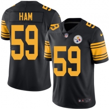 Youth Nike Pittsburgh Steelers #59 Jack Ham Limited Black Rush Vapor Untouchable NFL Jersey