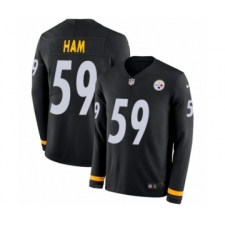 Youth Nike Pittsburgh Steelers #59 Jack Ham Limited Black Therma Long Sleeve NFL Jersey