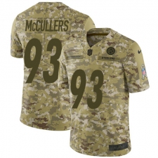 Youth Nike Pittsburgh Steelers #93 Dan McCullers Limited Camo 2018 Salute to Service NFL Jersey