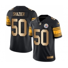 Men's Pittsburgh Steelers #50 Ryan Shazier Limited Black Gold Rush Vapor Untouchable Football Jersey
