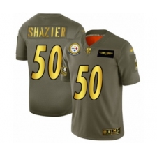 Men's Pittsburgh Steelers #50 Ryan Shazier Olive Gold 2019 Salute to Service Limited Player Football Jersey
