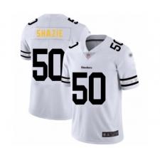Men's Pittsburgh Steelers #50 Ryan Shazier White Team Logo Fashion Limited Player Football Jersey