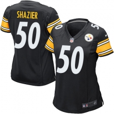 Women's Nike Pittsburgh Steelers #50 Ryan Shazier Game Black Team Color NFL Jersey