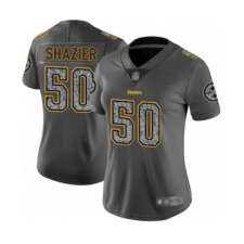 Women's Pittsburgh Steelers #50 Ryan Shazier Limited Gray Static Fashion Football Jersey