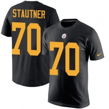 Nike Pittsburgh Steelers #70 Ernie Stautner Black Rush Pride Name & Number T-Shirt