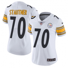 Women's Nike Pittsburgh Steelers #70 Ernie Stautner Elite White NFL Jersey