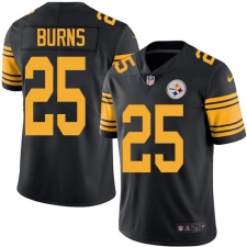 Men's Nike Pittsburgh Steelers #25 Artie Burns Limited Black Rush Vapor Untouchable NFL Jersey