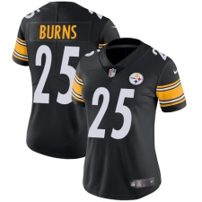Women's Nike Pittsburgh Steelers #25 Artie Burns Black Team Color Vapor Untouchable Limited Player NFL Jersey