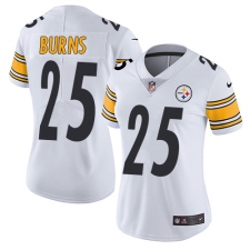 Women's Nike Pittsburgh Steelers #25 Artie Burns Elite White NFL Jersey