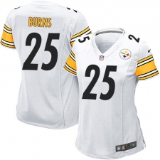 Women's Nike Pittsburgh Steelers #25 Artie Burns Game White NFL Jersey