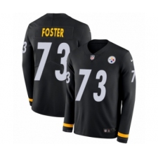 Men's Nike Pittsburgh Steelers #73 Ramon Foster Limited Black Therma Long Sleeve NFL Jersey