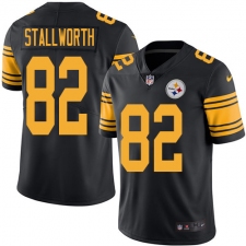 Youth Nike Pittsburgh Steelers #82 John Stallworth Elite Black Rush Vapor Untouchable NFL Jersey