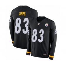 Men's Nike Pittsburgh Steelers #83 Louis Lipps Limited Black Therma Long Sleeve NFL Jersey