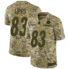 Men's Nike Pittsburgh Steelers #83 Louis Lipps Limited Camo 2018 Salute to Service NFL Jersey