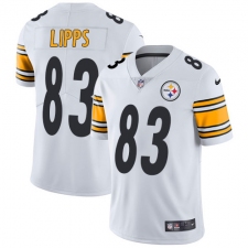 Men's Nike Pittsburgh Steelers #83 Louis Lipps White Vapor Untouchable Limited Player NFL Jersey