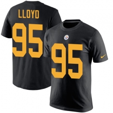 Nike Pittsburgh Steelers #95 Greg Lloyd Black Rush Pride Name & Number T-Shirt