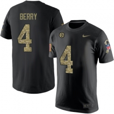 Nike Pittsburgh Steelers #4 Jordan Berry Black Camo Salute to Service T-Shirt