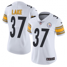 Women's Nike Pittsburgh Steelers #37 Carnell Lake White Vapor Untouchable Limited Player NFL Jersey