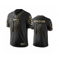 Men's Pittsburgh Steelers #19 JuJu Smith-Schuster Limited Black Golden Edition Football Jersey