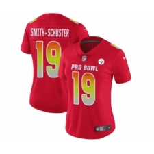 Women's Nike Pittsburgh Steelers #19 JuJu Smith-Schuster Limited Red AFC 2019 Pro Bowl NFL Jersey