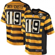 Youth Nike Pittsburgh Steelers #19 JuJu Smith-Schuster Elite Yellow/Black Alternate 80TH Anniversary Throwback NFL Jersey