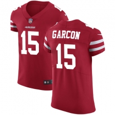 Men's Nike San Francisco 49ers #15 Pierre Garcon Red Team Color Vapor Untouchable Elite Player NFL Jersey
