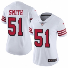Women's Nike San Francisco 49ers #51 Malcolm Smith Limited White Rush Vapor Untouchable NFL Jersey