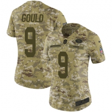Women's Nike San Francisco 49ers #9 Robbie Gould Limited Camo 2018 Salute to Service NFL Jersey