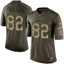 Men's Nike San Francisco 49ers #82 Logan Paulsen Elite Green Salute to Service NFL Jersey