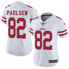 Women's Nike San Francisco 49ers #82 Logan Paulsen White Vapor Untouchable Limited Player NFL Jersey