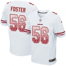 Men's Nike San Francisco 49ers #56 Reuben Foster Elite White Road Drift Fashion NFL Jersey