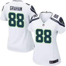 Women's Nike Seattle Seahawks #88 Jimmy Graham Game White NFL Jersey