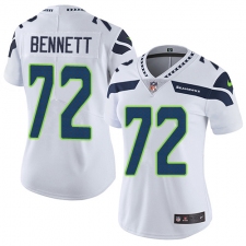 Women's Nike Seattle Seahawks #72 Michael Bennett Elite White NFL Jersey