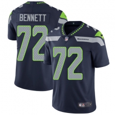 Youth Nike Seattle Seahawks #72 Michael Bennett Elite Steel Blue Team Color NFL Jersey