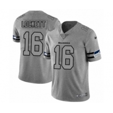 Men's Seattle Seahawks #16 Tyler Lockett Limited Gray Team Logo Gridiron Football Jersey